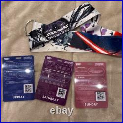 Star Wars Celebration admission badge Set of 3 with limited edition strap F/S