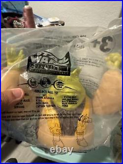 Star Wars Episode 1 Cup Toppers 1999 KFC Taco Bell Pizza Hut LOT OF 6 UNOPENED