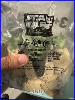 Star Wars Episode 1 Cup Toppers 1999 KFC Taco Bell Pizza Hut LOT OF 6 UNOPENED