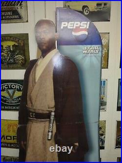 Star Wars Episode I Mace Windu Pepsi Cardboard Standee 7' Tall Unused