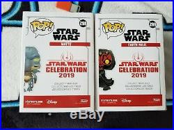 Star Wars Funko POP Blue Chrome Set Star Wars Celebration 2019 Exclusive +shared