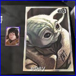 Star Wars Galaxy Celebration 2023 Topps Artist signed Contest Huge card Grogu