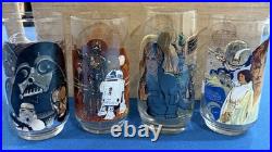 Star Wars Glasses, 4 1977 & 1980 Excellent Condition, Never Used (BK/CC)