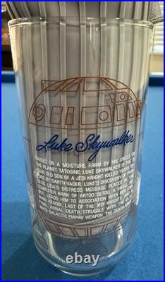 Star Wars Glasses, 4 1977 & 1980 Excellent Condition, Never Used (BK/CC)