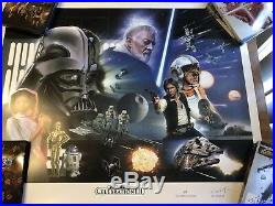 Star Wars Jerry Vanderstelt Art Print Lot Of 8 Celebration TFA New Hope Empire