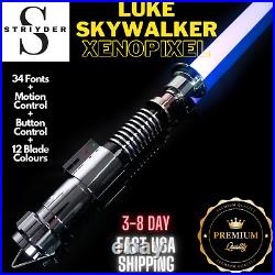Star Wars Lightsaber Neo Force FX Metal Hilt Luke Pixel Xenopixel 34 Fonts