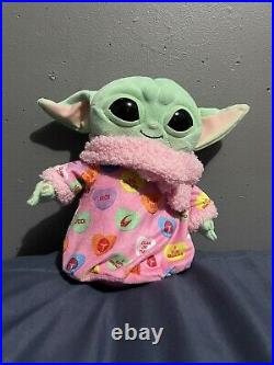 Star Wars Mandalorian Baby Yoda Grogu Plush Valentine Conversation Heart Edition
