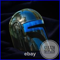Star Wars Mandalorian Helmet Halloween Series Blue Black Finish Cosplay Armor