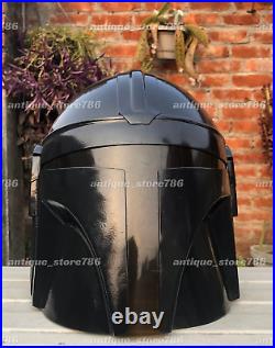 Star Wars Mandalorian black helmet Steel Halloween Wearable Replica