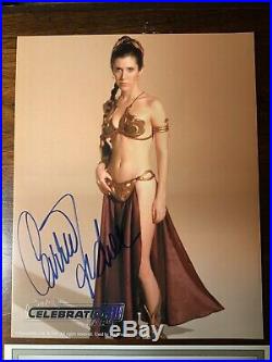 Star Wars Photograph Signed By Carrie Fisher Star Celebrations II Wars