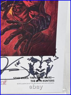 Star Wars Post Card Signed & Sketched By Dave Filoni Star Wars Celebration VI