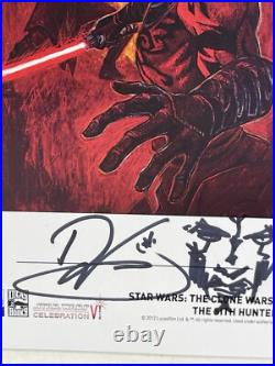 Star Wars Post Card Signed & Sketched By Dave Filoni Star Wars Celebration VI