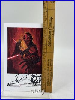 Star Wars Post Card Signed & Sketched By Dave Filoni Star Wars Celebration VI