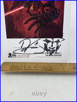 Star Wars Post Card Signed & Sketched By Dave Filoni Star Wars Celebration VI