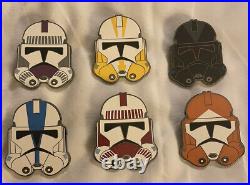 Star Wars Road to Celebration Anaheim 2022 Mystery Pin Set Of 6 Clone Helmets