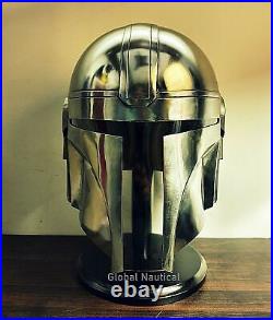 Star Wars Series Mandalorian Metal Helmet With Liner Wearable Handmade Helmet
