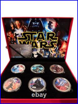 Star Wars Silver Plated Coin Collection Display Set Licensed Collector 0184