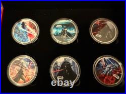 Star Wars Silver Plated Coin Collection Display Set Licensed Collector 0184