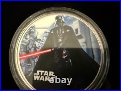 Star Wars Silver Plated Coin Collection Display Set Licensed Collector 0184