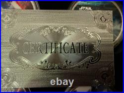 Star Wars Silver Plated Coin Collection Display Set Licensed Collector 0184