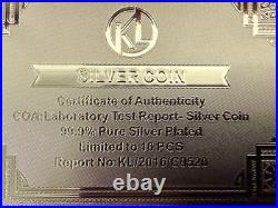 Star Wars Silver Plated Coin Collection Display Set Licensed Collector 0184