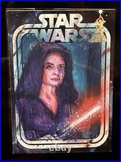 Star Wars Sketch Card 1/1 PSC Celebration David Rabbitte Dark Side Rey