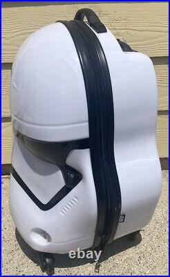 Star Wars Stromtrooper Helmet 3D Hard Rolling Suitcase Luggage RARE