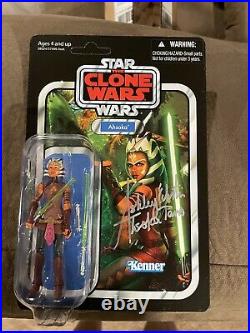 Star Wars The Vintage Collection Ahsoka VC102 Ashley Eckstein signed Unpunched