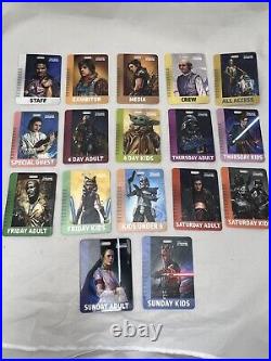 Star Wars celebration anaheim 2020 badge pass complete set of 17