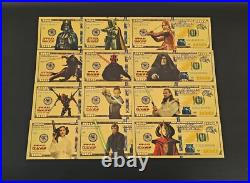 Star wars gold foil banknote collection Star wars gold foil banknote collection