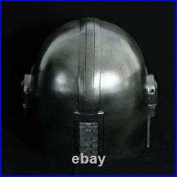 Steel Mandalorian Helmet With Liner And Chin Strap For LARP Costumes Role Plays