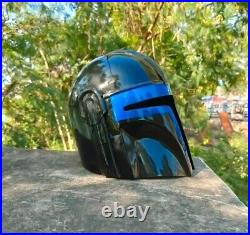The Manadalorian Helmet /Star Wars Black In Blue Mandalorian Helmet Gift Item