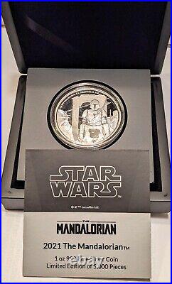 The Mandalorian Star Wars, 1 oz Silver Proof, Disney Ltd Ed 5000, The Perth Mint