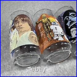 Vintage 1977 Star Wars Burger King Coca-Cola Glasses Set Of 4 Collectible