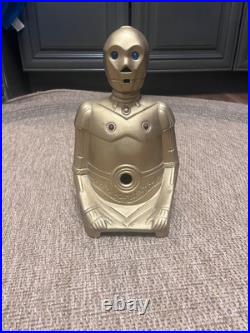 Vintage -1979ceramic C-3PO gold bust lamp