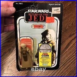 Vintage 1983 Kenner Star Wars ROTJ 4-Lom 77 Back Bounty Hunter RARE OFFER TAG