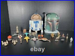 Vintage 1990 Star Wars Micro Machine 2 Play Sets, 9 Figures and 14 Ships VTG