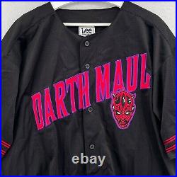 Vintage Lee Sport Star Wars Darth Maul Baseball Jersey XL Phantom Menace Ep 1