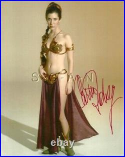 Vintage Star Wars Carrie Fisher Hand Signed Autograph Slave Leia with COA 8 x 10