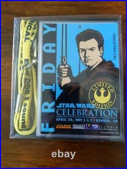 Vintage Star Wars Celebration 1999 10 Insider Event Badge Passes & one Autograph