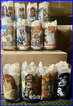 Vintage Star Wars Collector Cups Complete Set Of 12 From 1977, 1980 & 1983 (BK)