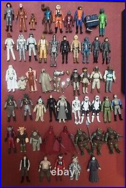 Vintage Star Wars Kenner 1977-1984 Action Figures (51) withCarrying Case LFL GMFGI