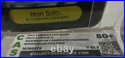 Vintage Star Wars Kenner 1983 POTF 92 Back CAS 80+ Han Solo Carbonite MOC $895