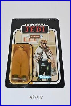 Vintage Star Wars ROTJ 1983 Prune Face 77 back MOC Unpunched