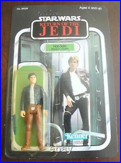 Vintage Star Wars ROTJ Han Solo Bespin Outfit MOC Figure Kenner 65-Back 1983